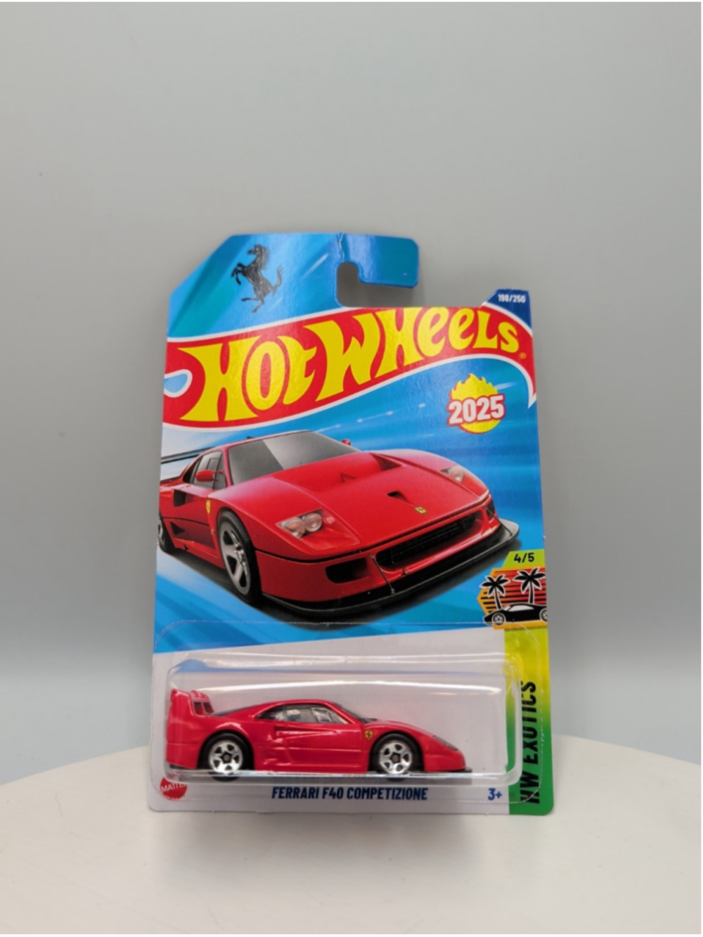 Hot Wheels Ferrari F40 Competizione HW Exotics 4/5 Mainline 198/250 Red 2025